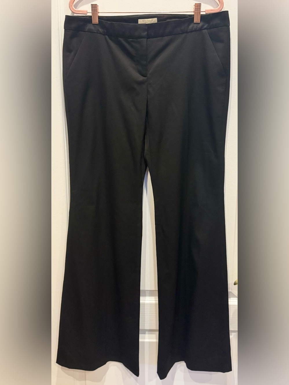 BURBERRY LONDON Wool Elastane Blend Wide Leg Trouser Pants NWT Sz US 10/EU 44